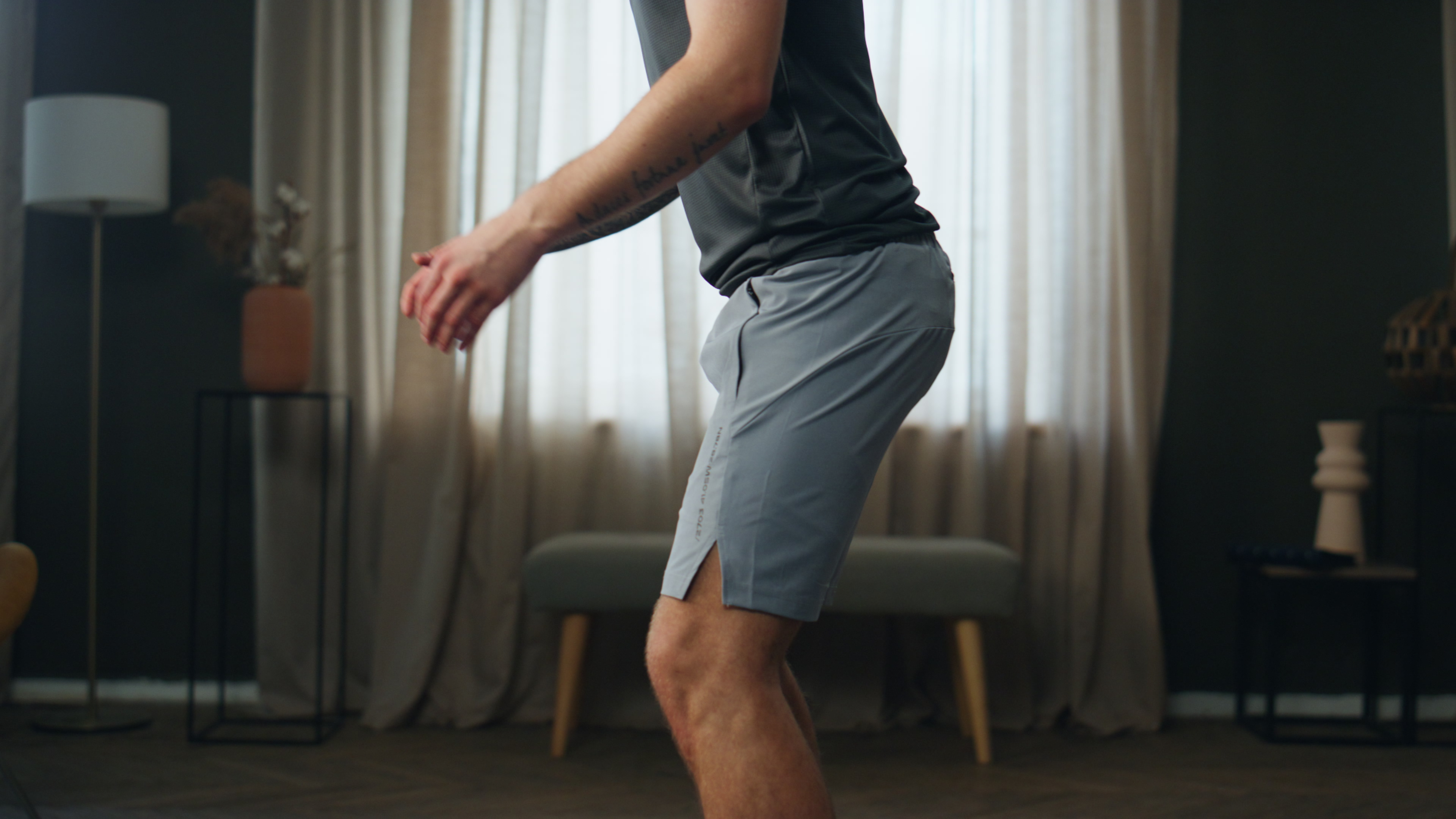 Person exercising during hip recovery
